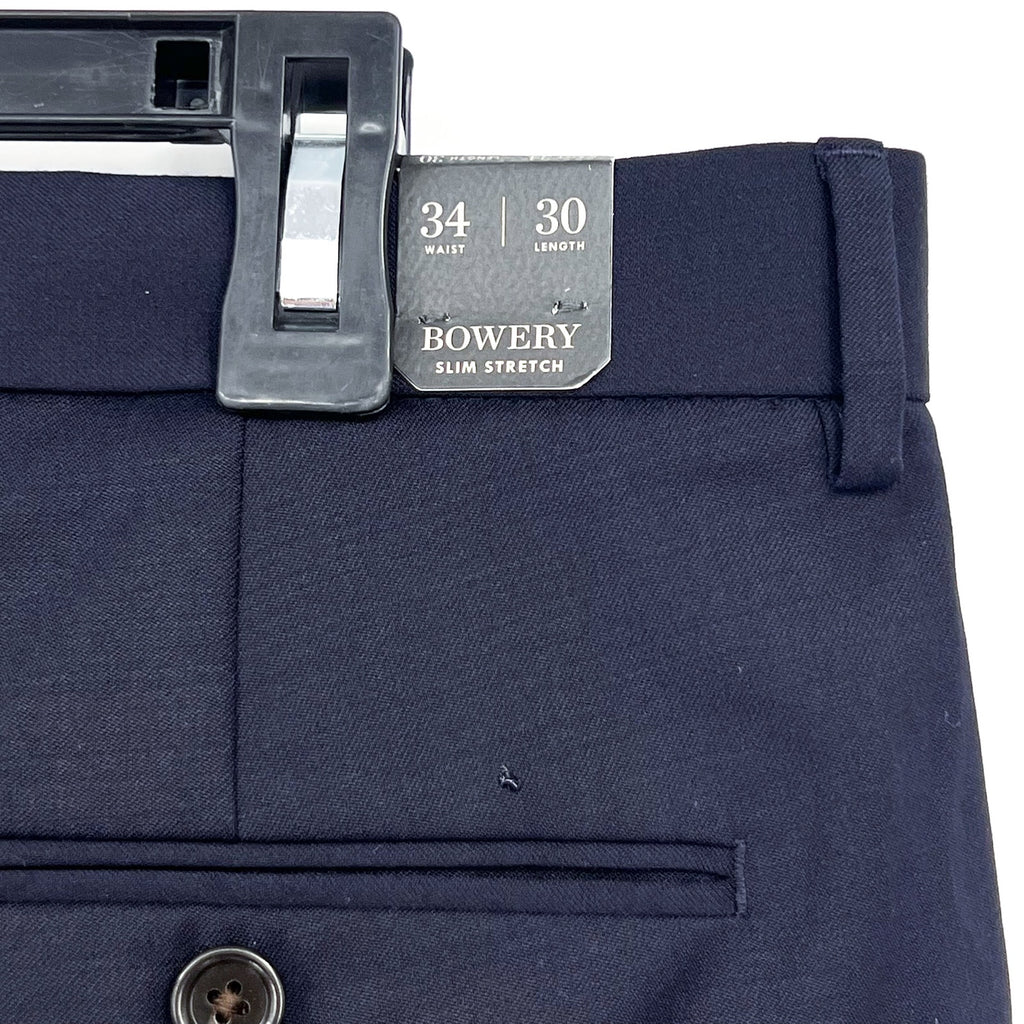 J.CREW Men's Bowery Slim-fit Pants 34x30 Cadet Navy Blue Wool Blend J6061 NWT