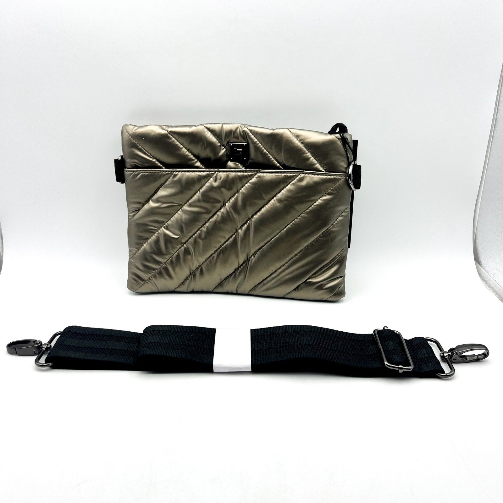 THINK ROYLN Women's Diagonal Bum Bag 2.0 Medium Pearl Pyrite Gold NWT