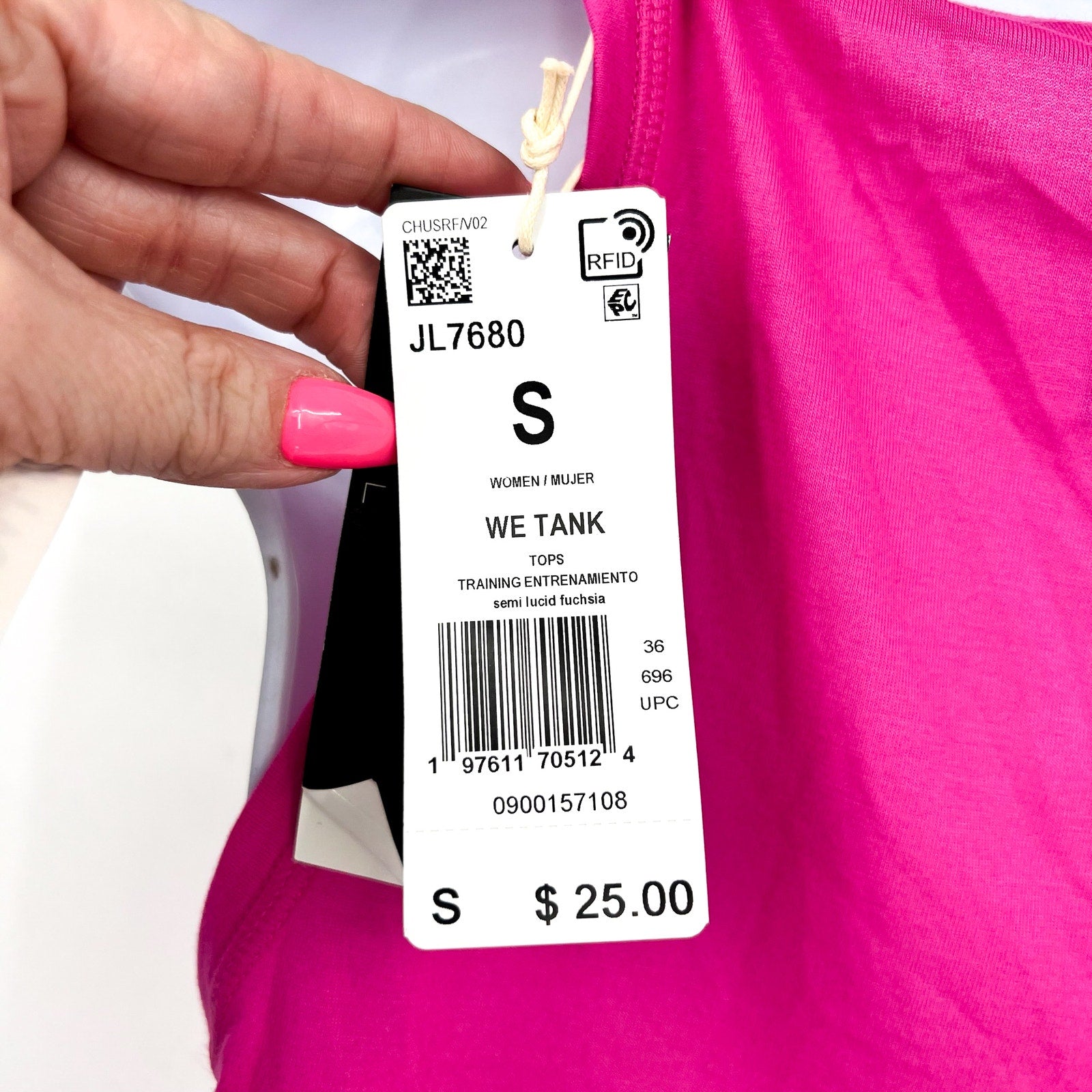ADIDAS Womens Train Essentials Boxy Workout Tank Top Small Pink NWT