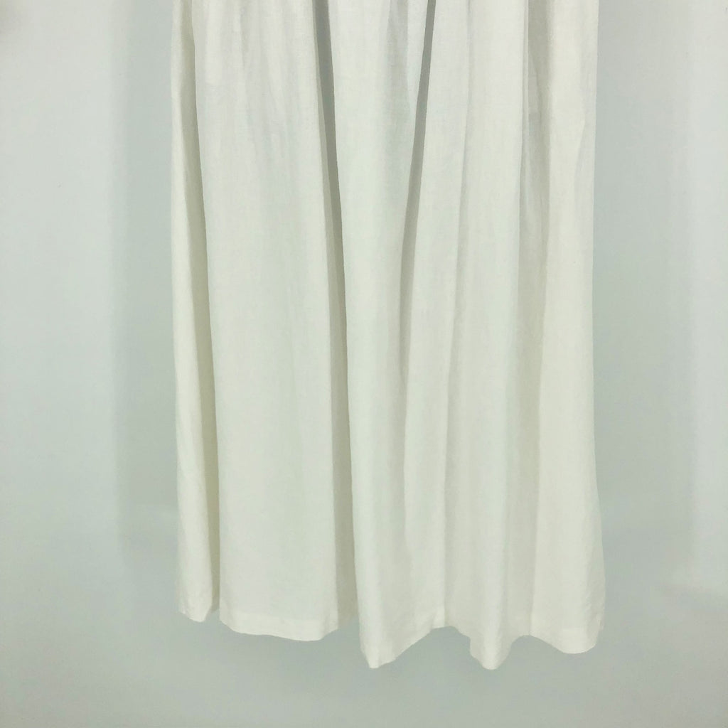 MADEWELL Sweetheart Midi Tank Dress Size 4 White Double-Tie Cutout NL181 NWT