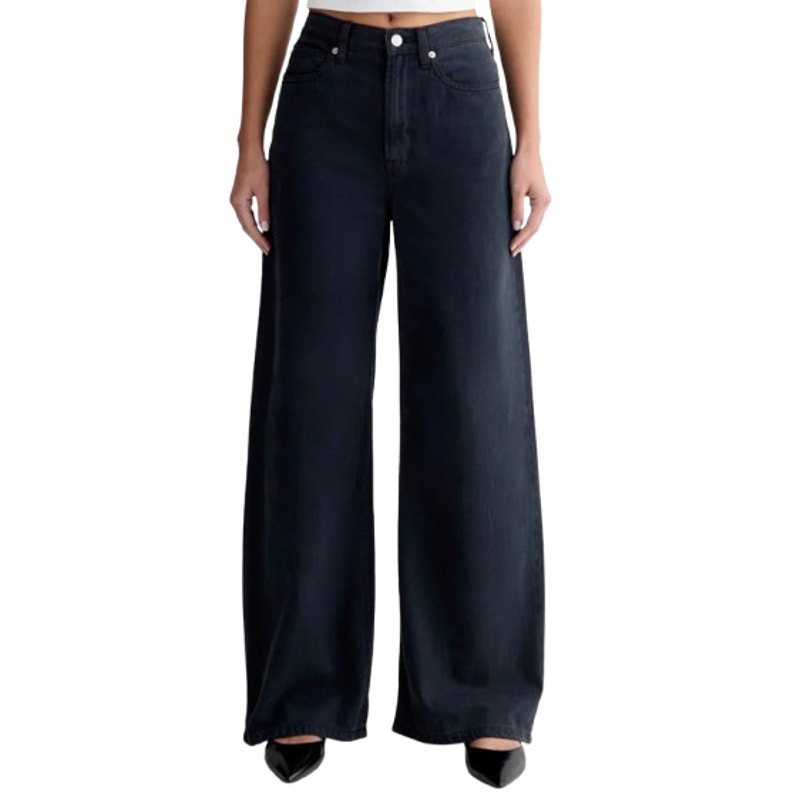 EVERLANE Women's The OG Baggy Jeans 24x30 US 00 Black Ink Wash Relaxed Fit NWT