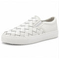 Marc Fisher LTD Womens Calla Casual Sneakers Size 8.5 M White Woven Leather NIB