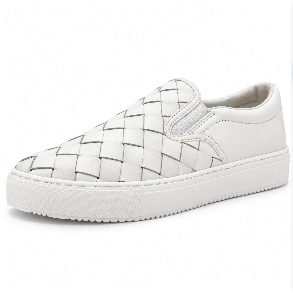 Marc Fisher LTD Womens Calla Casual Sneakers Size 8.5 M White Woven Leather NIB