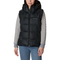 COLUMBIA Women's Pike Lake II Insulated Vest Small Black Full Zip Hooded NWT