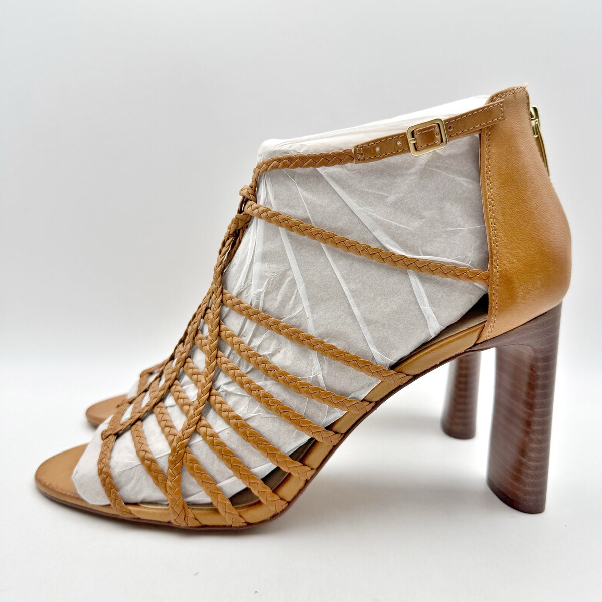 Vince Camuto Womens Ariah Heeled Sandals US 11 EU 43 Brown Leather NWOB