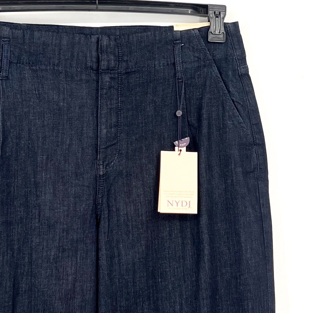 NYDJ Women's Mona Wide Leg Ankle Trouser Jeans Size 16 Deep Blue Rinse NWT
