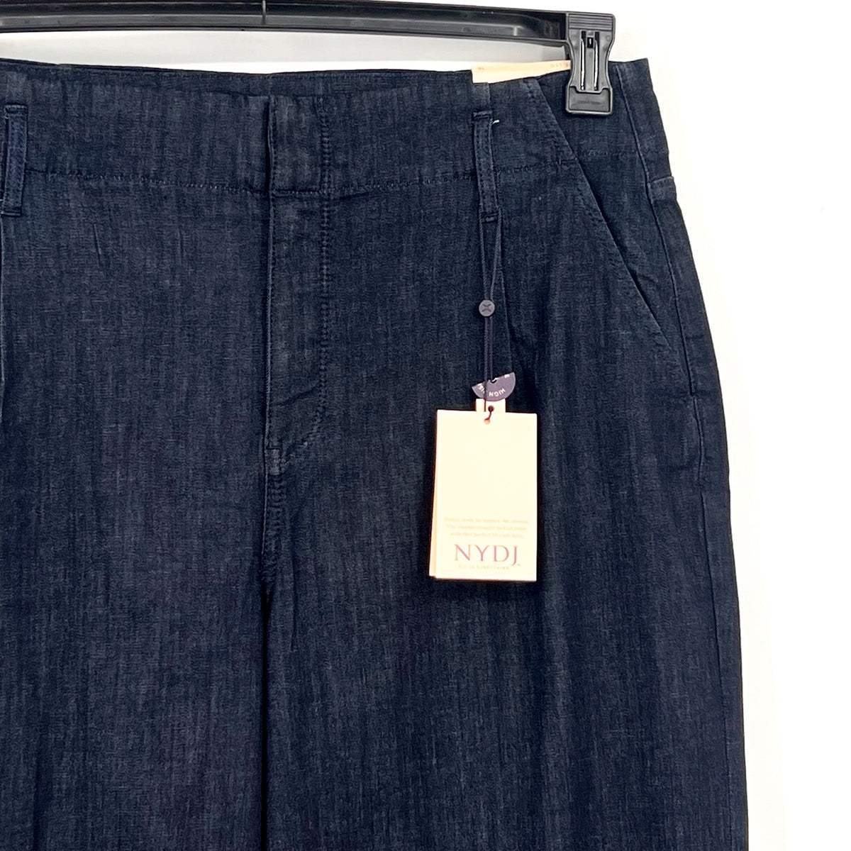 NYDJ Women's Mona Wide Leg Ankle Trouser Jeans Size 16 Deep Blue Rinse NWT