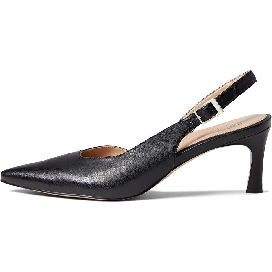 27 EDIT Womens Felicia Slingback Heels US 8.5 M EU 39 Black Leather NIB