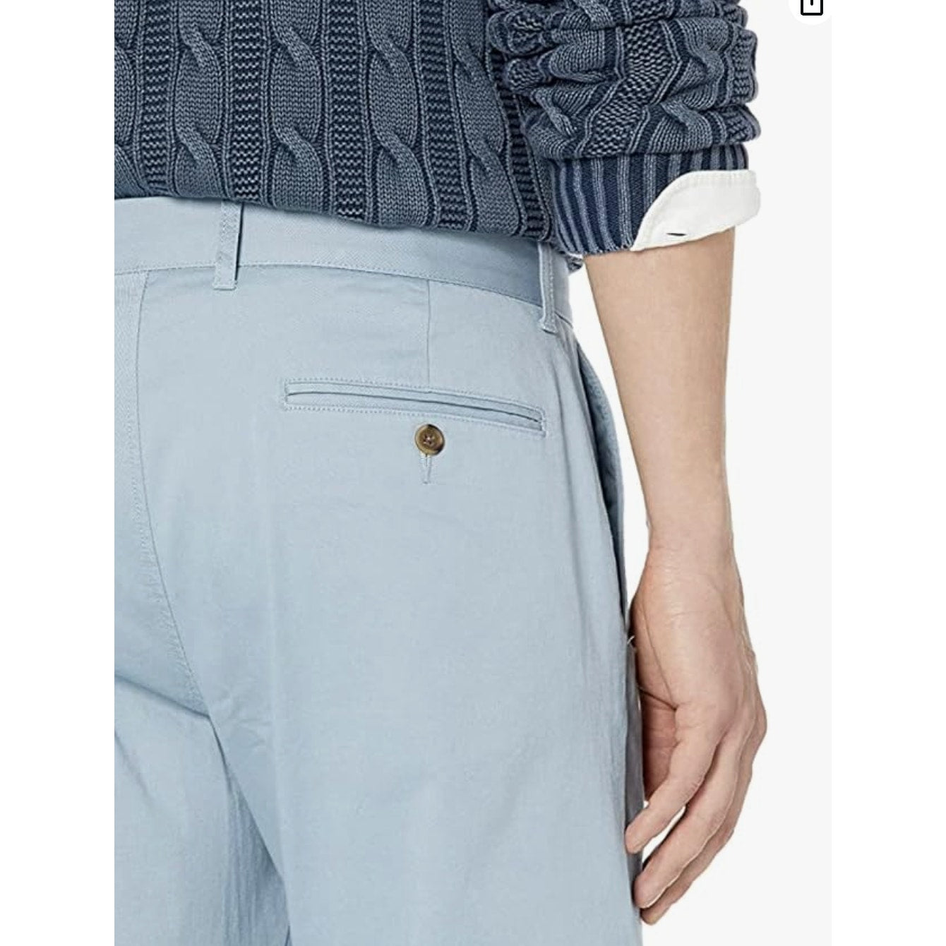 J CREW Men's Straight-Fit Flex Chino Pants 34x32 Light Blue BL8901 NWT