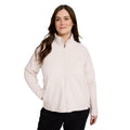 L.L BEAN Womens Lakewashed Full-Zip Sweater Medium White Sea Salt NWT