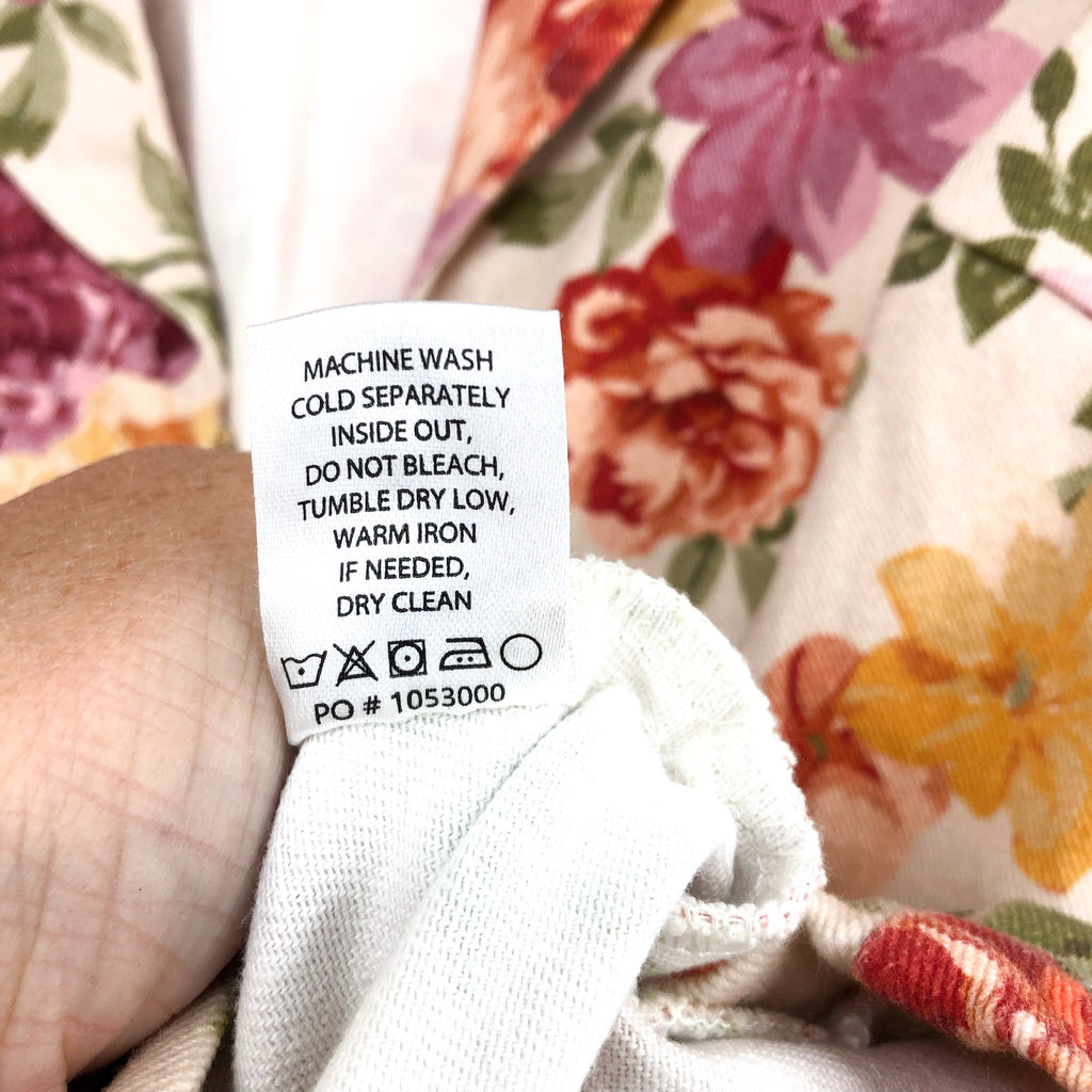 SHOW ME YOUR MUMU Womens Outlaw Romper XS Ivory Floral Denim Belted NWOT