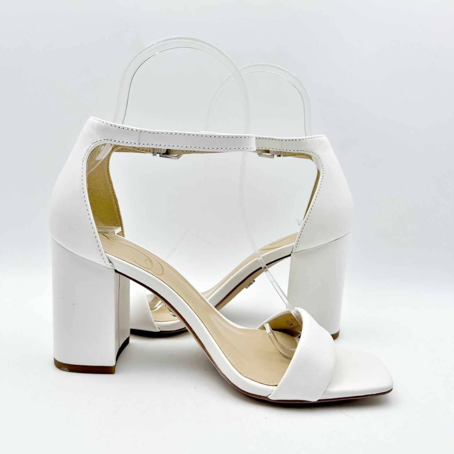 Sam Edelman Womens Daniella Heel US 5M EU 35 White Leather