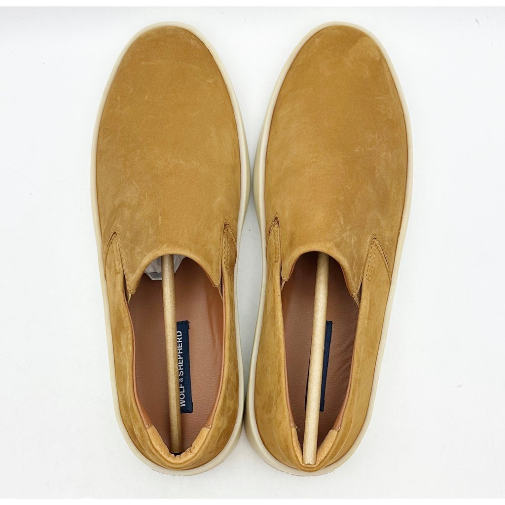 Wolf & Shepherd Cruise Slip On Shoes Men 7.5 Women 9 Brown Sandstorm Vanilla NIB