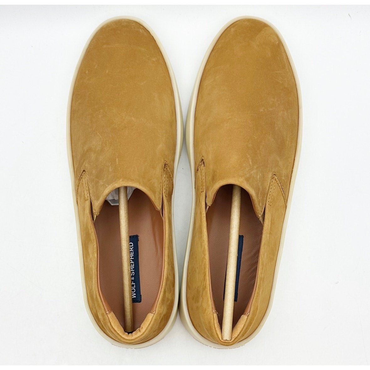 Wolf & Shepherd Cruise Slip On Shoes Men 7.5 Women 9 Brown Sandstorm Vanilla NIB