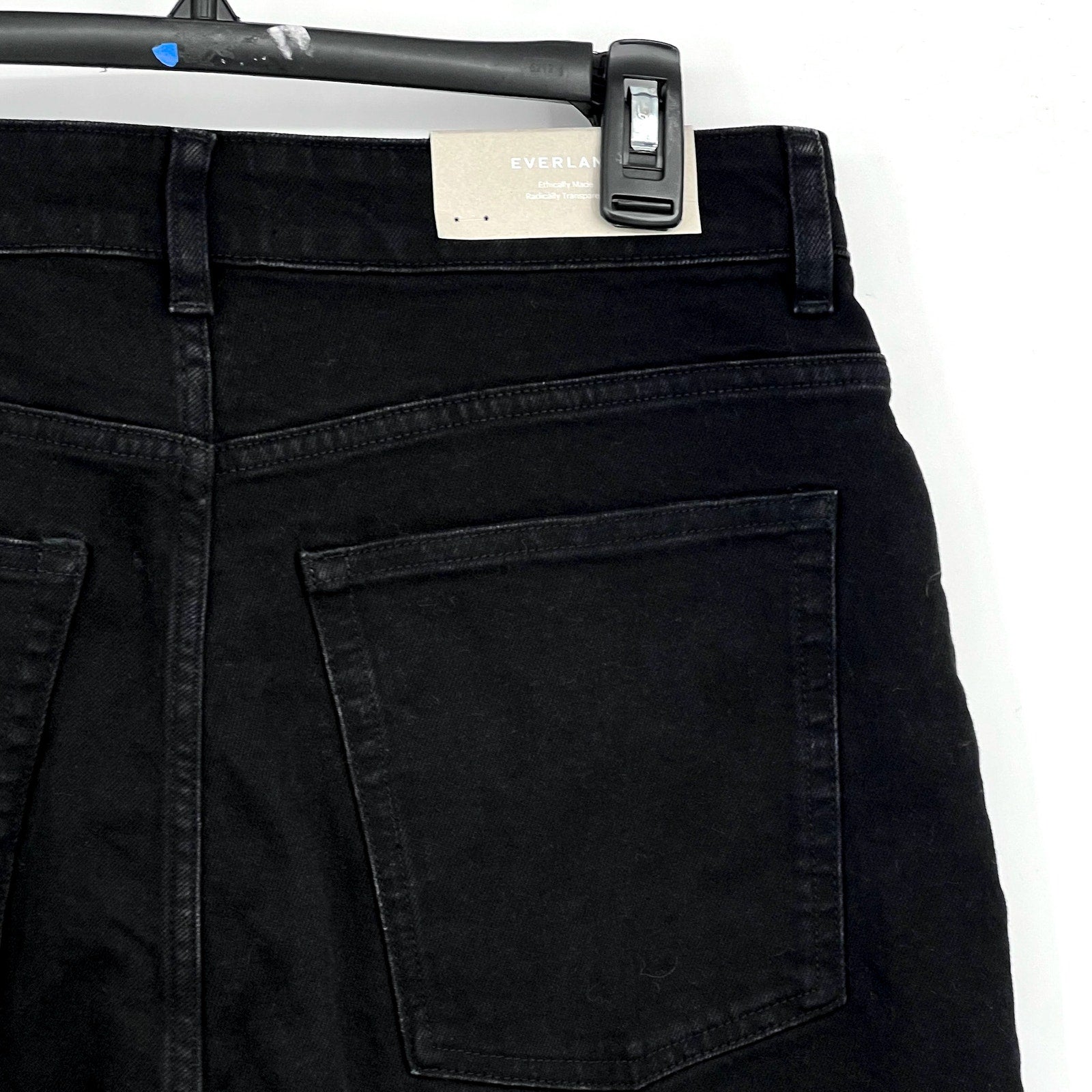EVERLANE Women's The Curvy Way High Jeans 31x27 US 12 Black Organic Cotton NWT