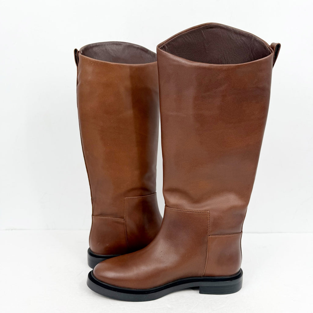 Steve Madden Womens Gaige Knee High Boots Size 9.5 M Brown Leather NIB