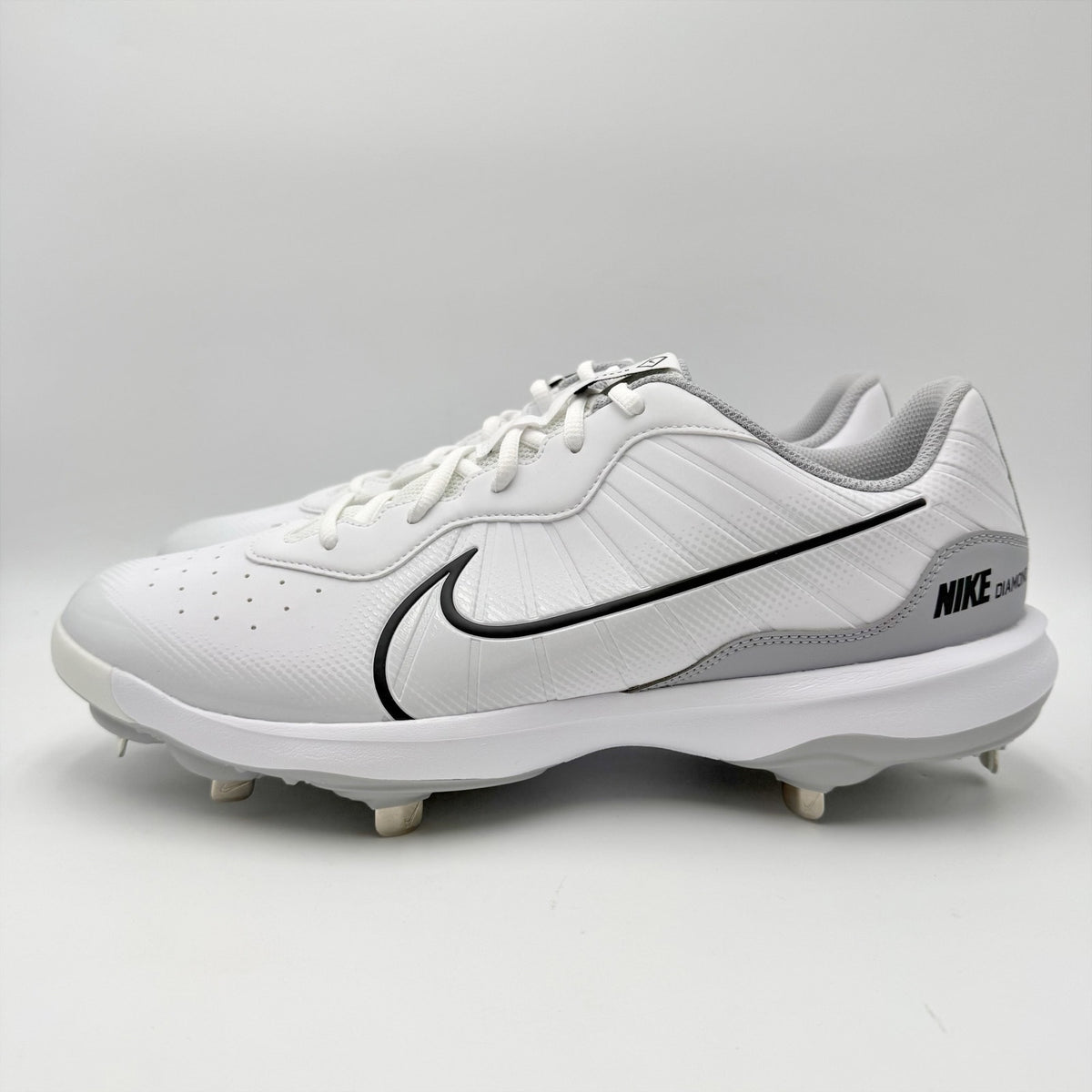 Nike Mens Alpha Huarache Varsity 4 Metal Baseball Cleats US 12 White Silver NWOB