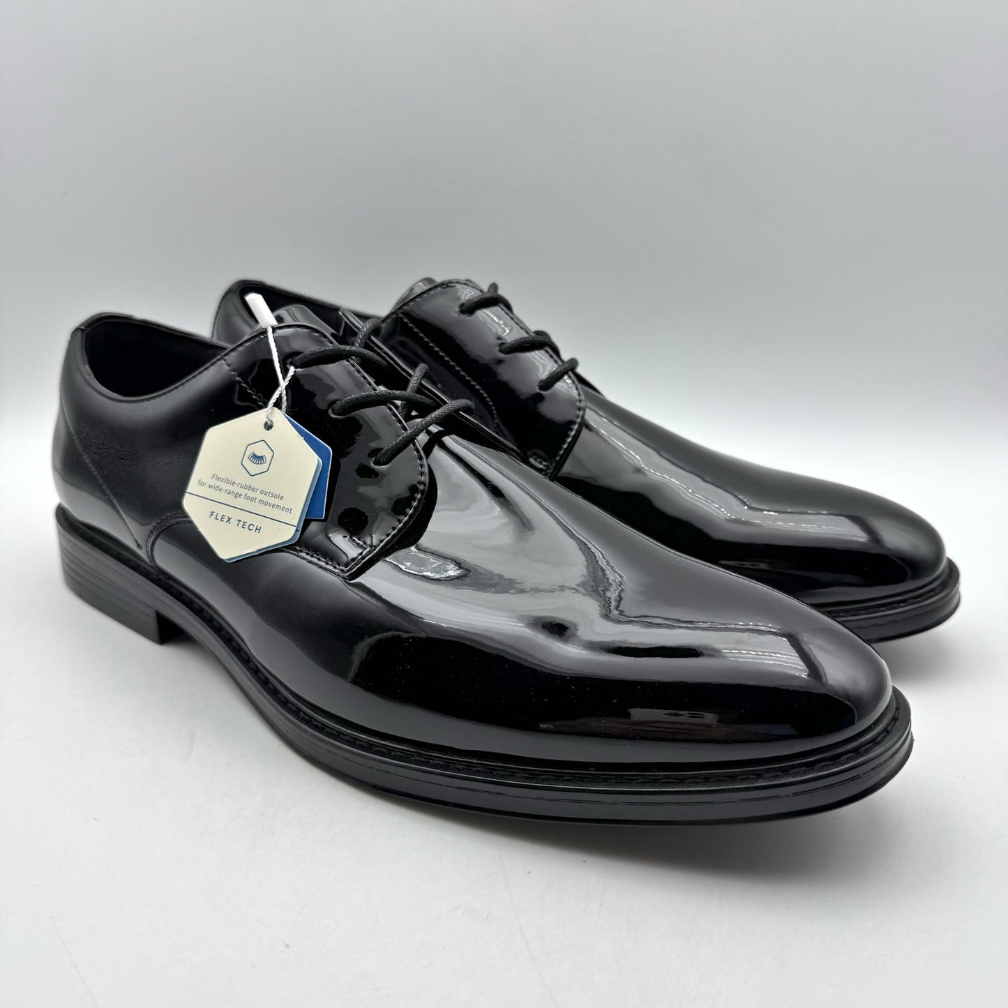 Nunn Bush Mens Centro Formal Flex Plain Toe Oxford Shoes 12 M EU 45 Black NIB