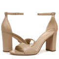 Sam Edelman Womens Robyn Heel Sandals Size 11 M Beige Leather Ankle Strap NWOB