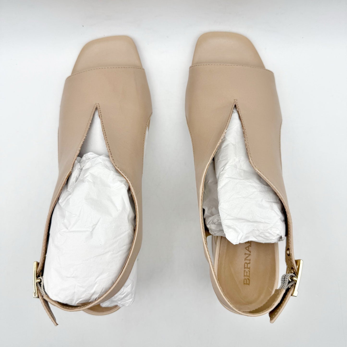 Bernardo Footwear Womens Bedford Heels US 8.5 M Blush Nude Leather NIB