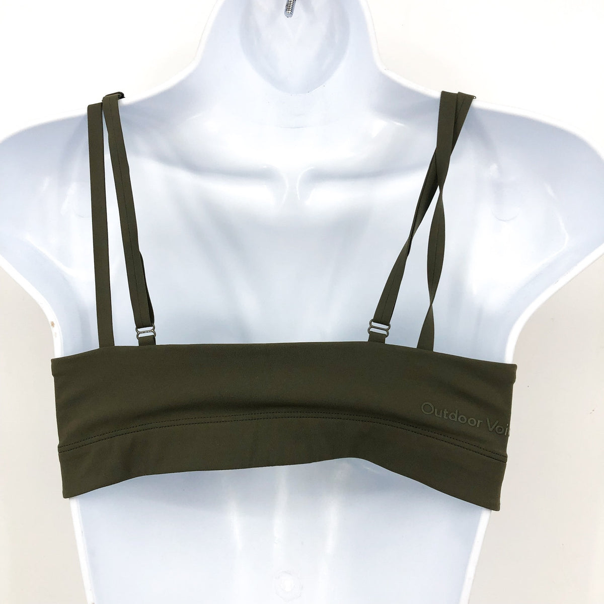 OUTDOOR VOICES SuperForm Zoom Sports Bra XS Green Tea Tree Double Strap NWT
