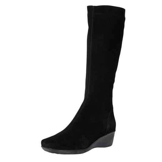 La Canadienne Womens Evah Boots US 6.5M EU 37 Black Suede Waterproof NIB