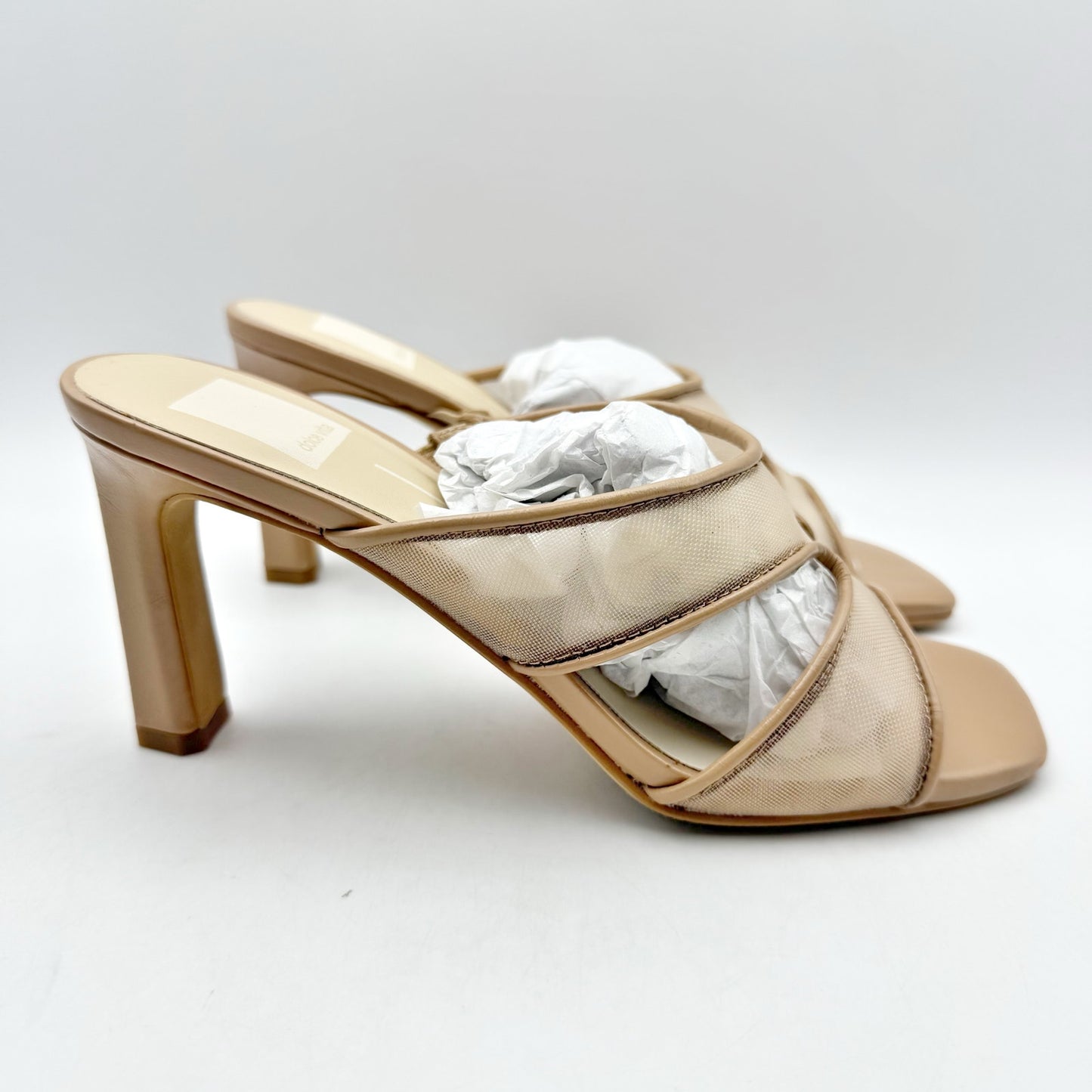Dolce Vita Womens Gitel Heeled Sandals US 6 Light Tan Leather NIB