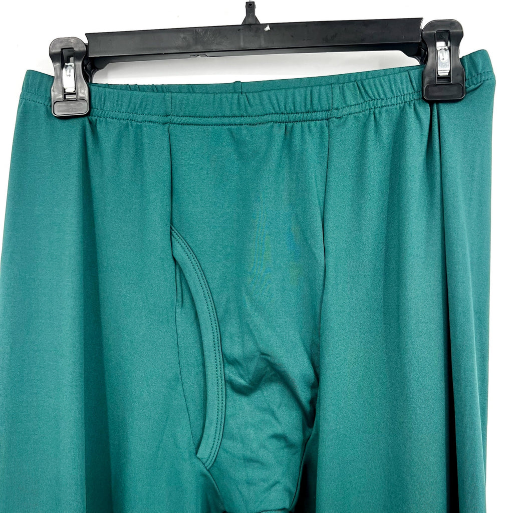 THERMAJOHN Mens Thermal Underwear Long Johns Set Large Hunter Green V-Neck NWOT