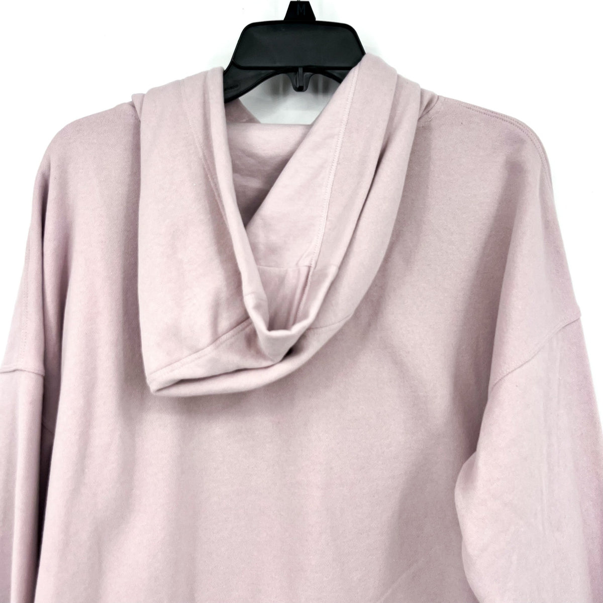 DKNY Women's Sequin Fleece Hoodie Medium Pink Allure Pullover Sweatshirt NWT