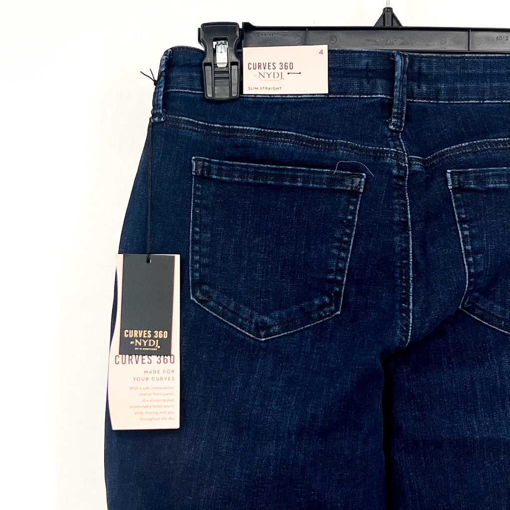 NYDJ Curves 360 Womens Slim Straight Crop Jeans Size 4 Mesquite Blue NWT