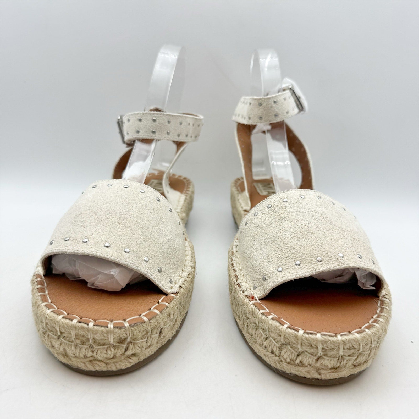 MIA Womens MLE-Diosa Sandals US 10 M EU 41 Bone Cream Suede Espadrille Flats NIB