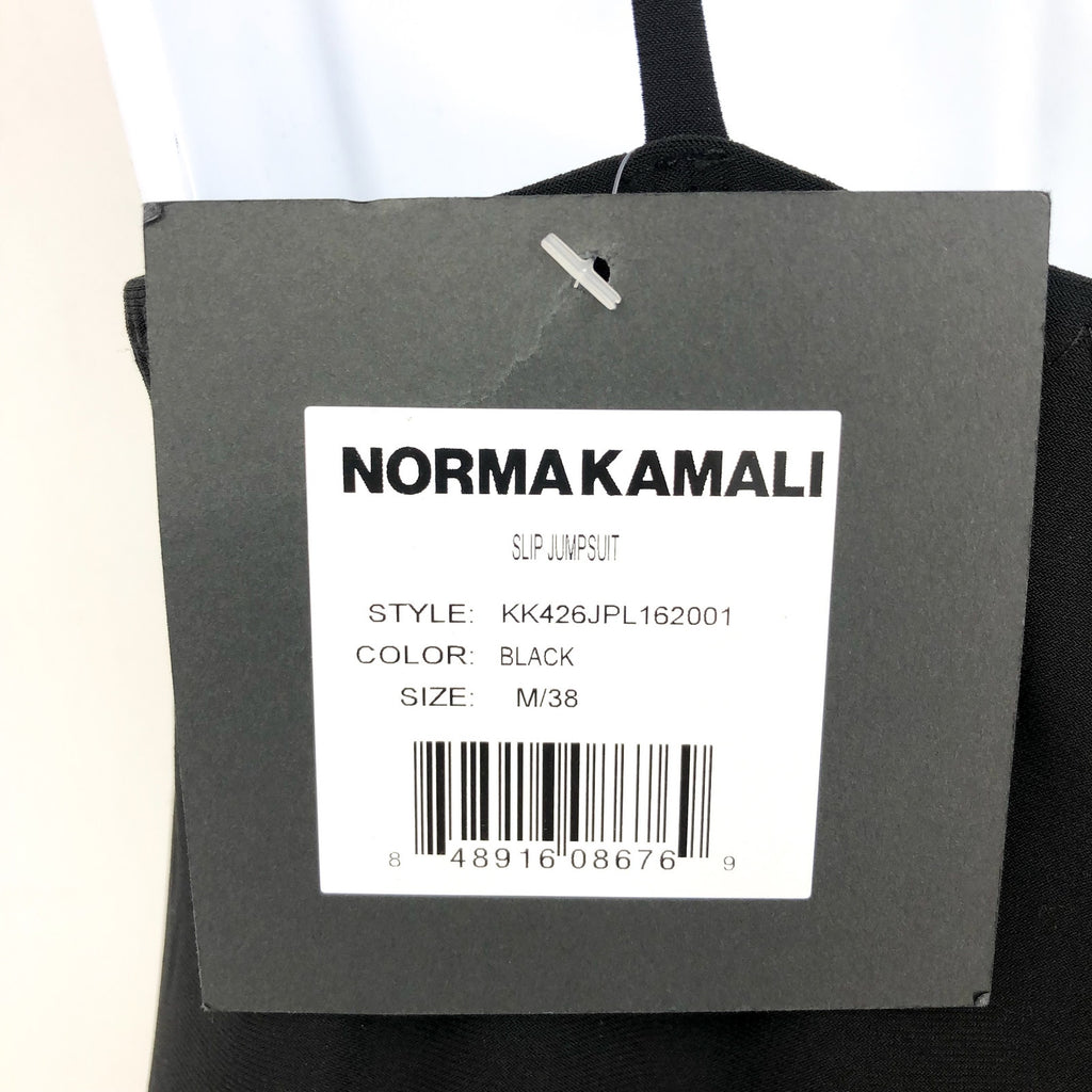 NORMA KAMALI Women's V neck Slip Jumpsuit Medium 38 Black V neckline NWT