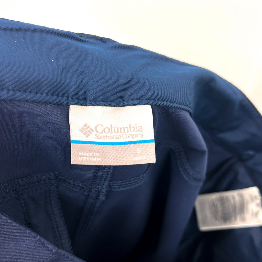 COLUMBIA Womens Leslie Falls Pants II Size 8 Collegiate Navy Blue 29" Inseam NWT