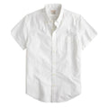 J.CREW Mens Broken-in Oxford Shirt Small White Short-sleeve Cotton BE986 NWT