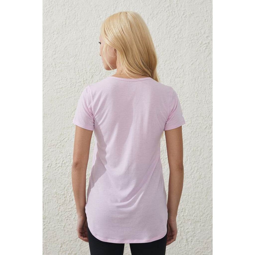 COTTON ON BODY Womens Gym T Shirt Large Purple Scoop Neck Relaxed NWT