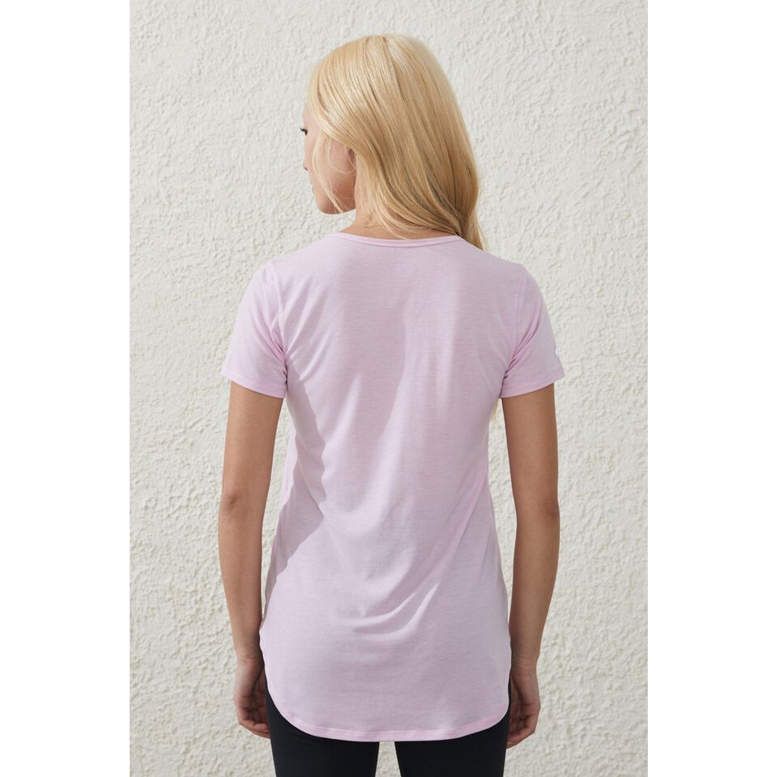 COTTON ON BODY Womens Gym T Shirt Large Purple Scoop Neck Relaxed NWT