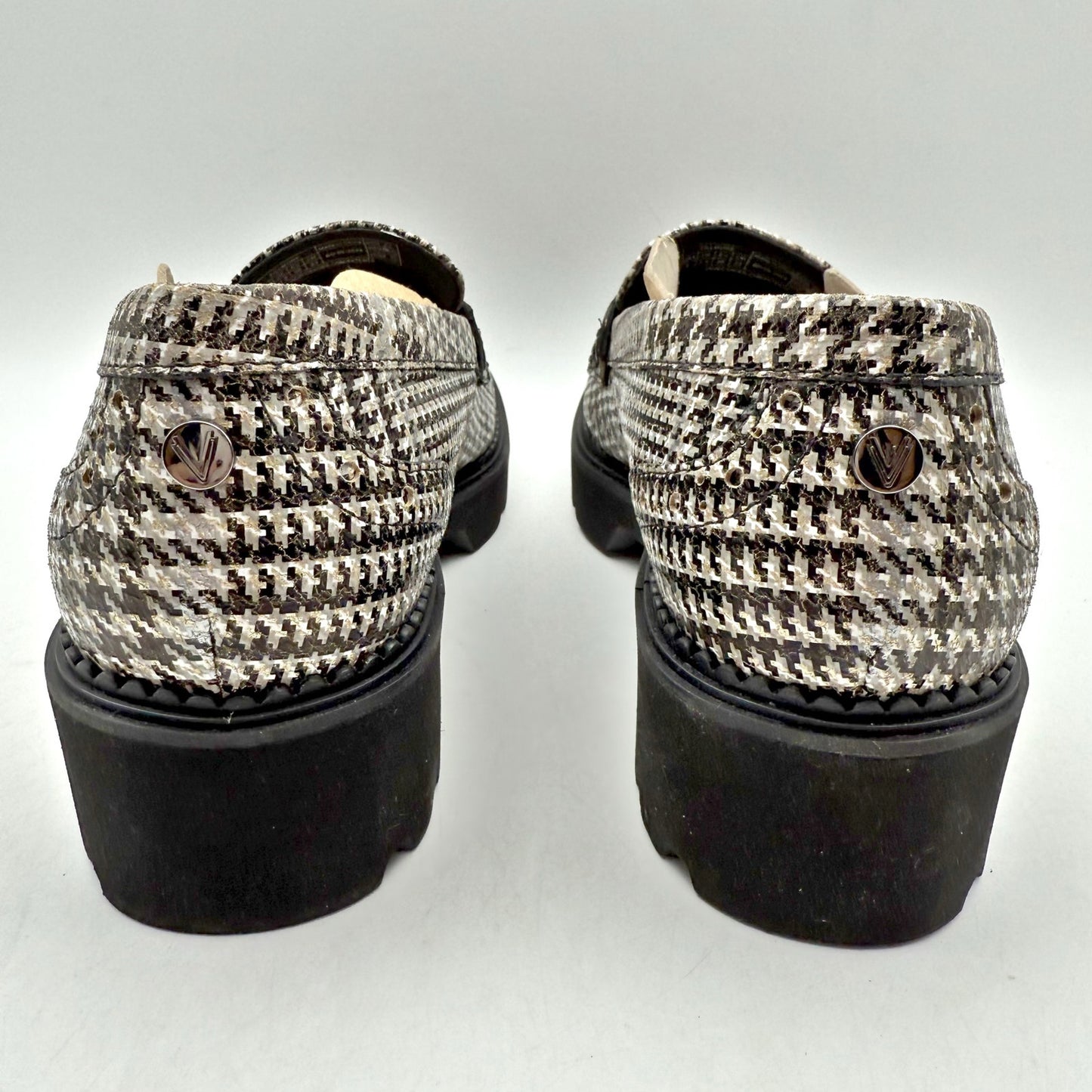 Vionic Womens Fillmore Heeled Loafers US 6 M EU 36 Black White Suede NIB