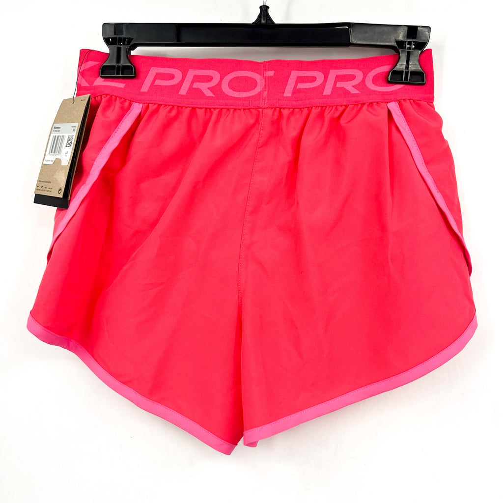 NIKE Women's Pro Tempo Mid-Rise Shorts XS Pinksicle Hot Punch Athletic NWT