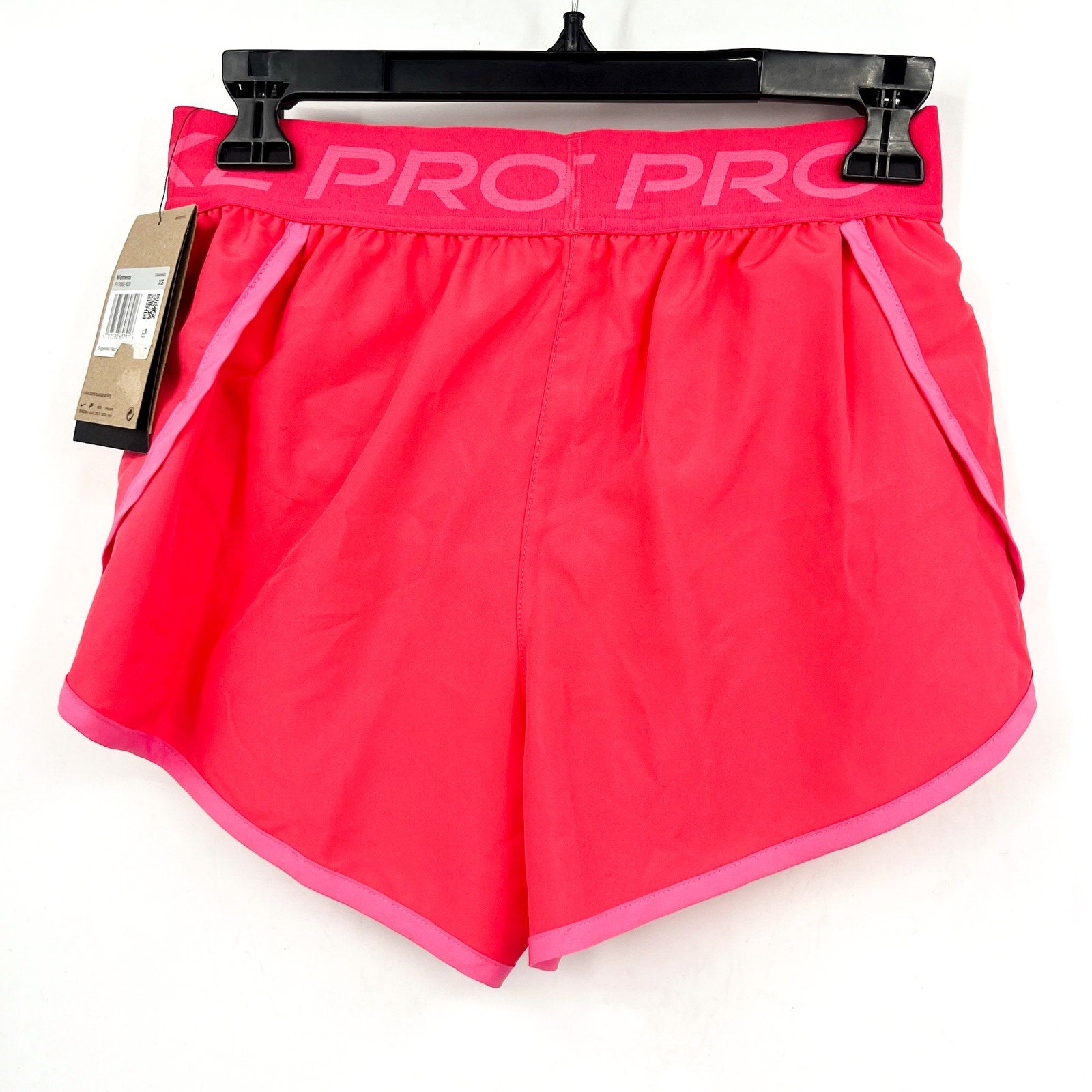 NIKE Women's Pro Tempo Mid-Rise Shorts XS Pinksicle Hot Punch Athletic NWT
