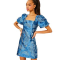 LILLY PULITZER Booker Romper Size 2 Blue Dancing Koi Metallic Jacquard NWOT