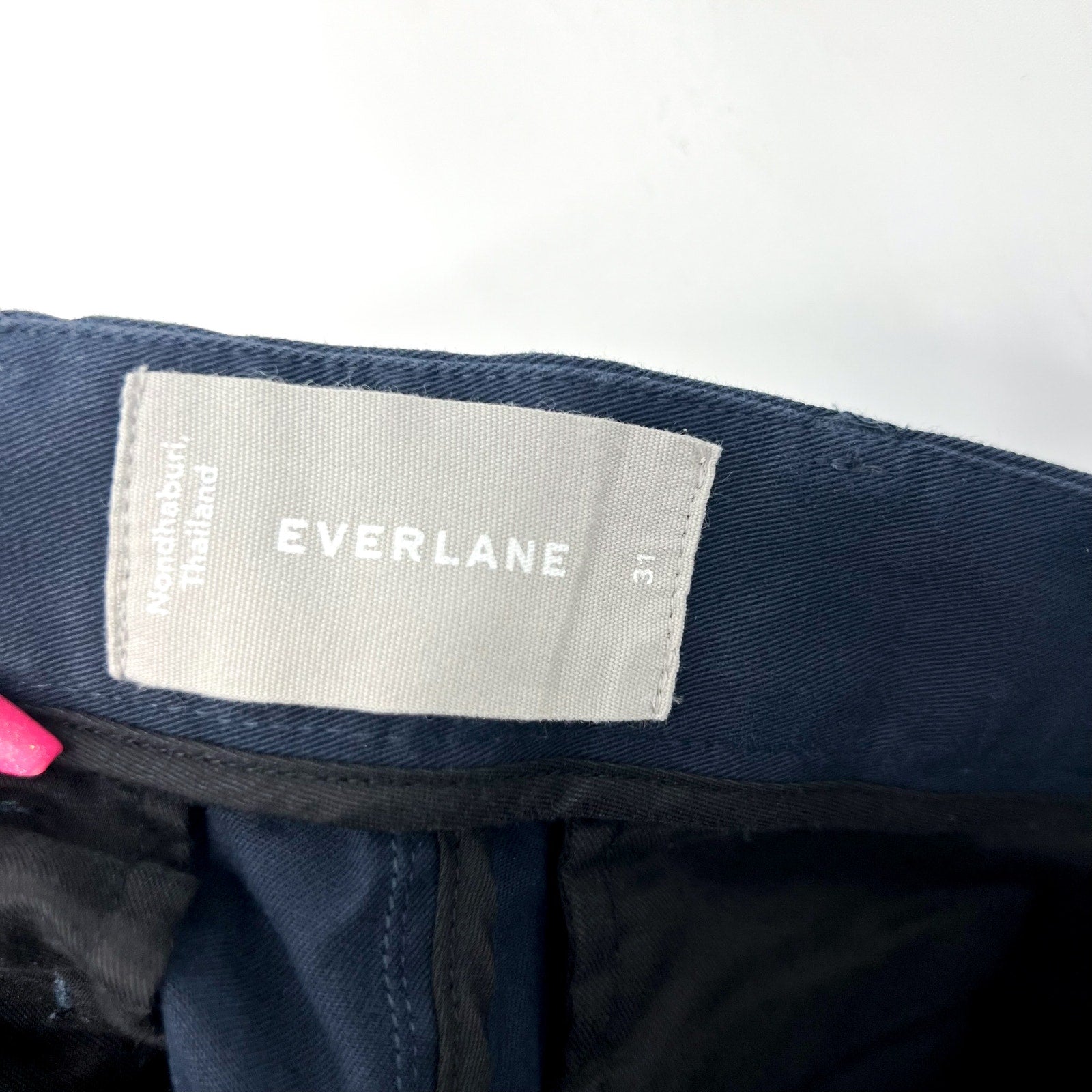 EVERLANE Men's 7" Athletic Fit Performance Chino Shorts Size 31 Navy Blue NWT