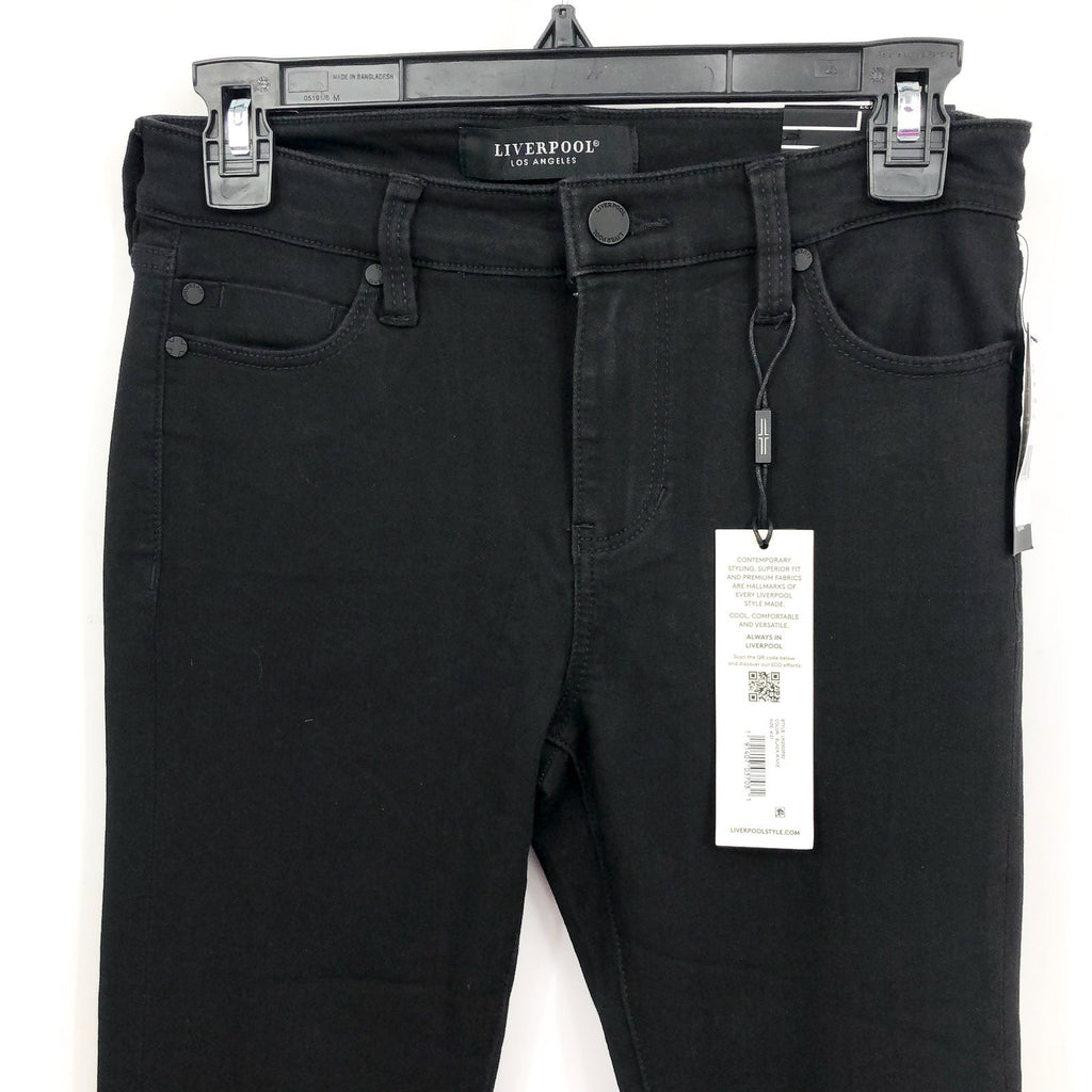 Liverpool Womens Abby Jeans Size 26 US 2 Black Skinny Silky Soft Eco Denim NWT