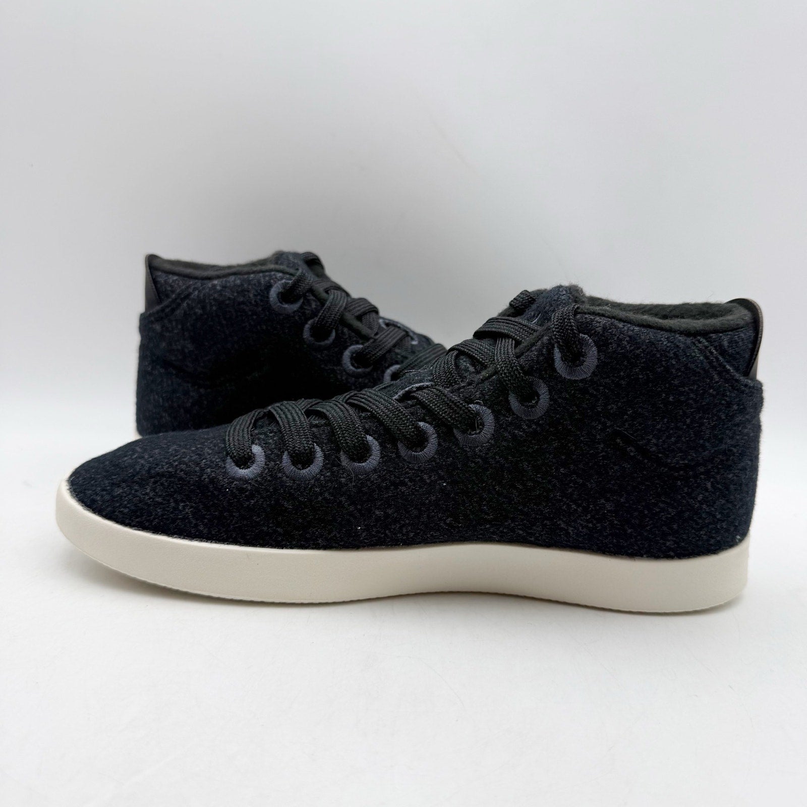AllBirds Womens Wool Piper Mid Sneakers US 6 EU 36 Black White NWOB