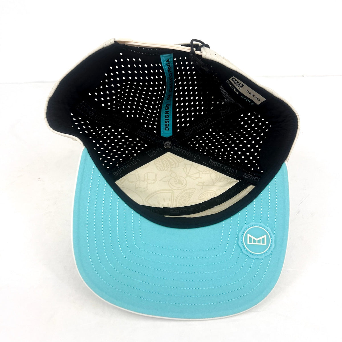 MELIN Men's Hydro Trenches Icon Performance Snapback Hat XL White Colada NWT