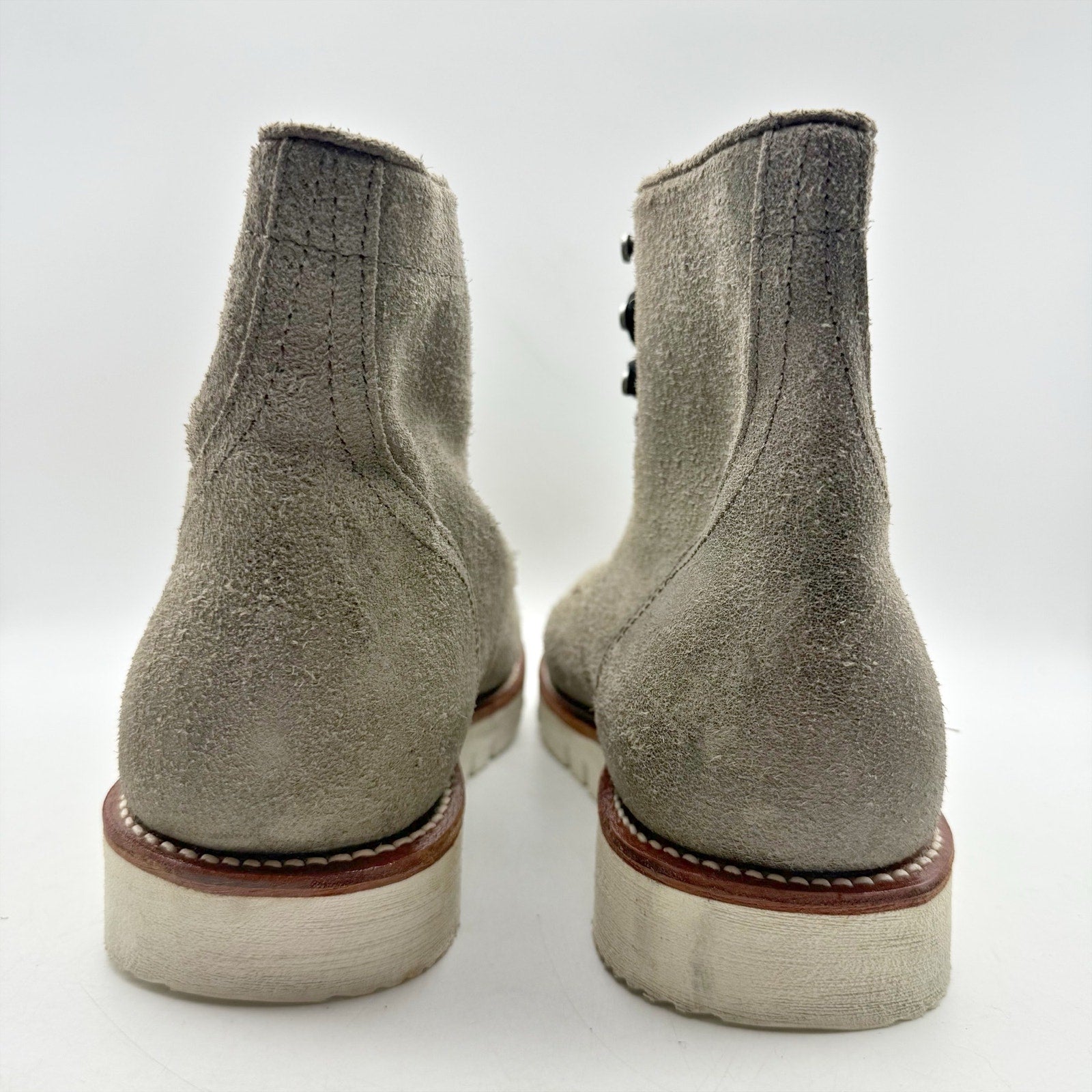 Georgia Boot Mens Small Batch Cut Wedge Ankle Boot US 13 Wide Grey Suede NWOB
