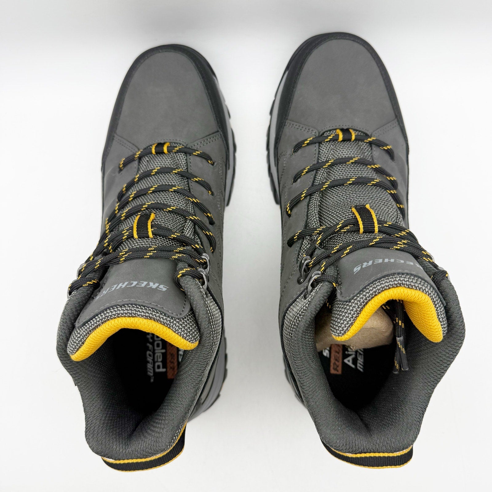 Skechers Mens Relment Daggett Hiking Boots US 9 Grey Water Repellent NIB