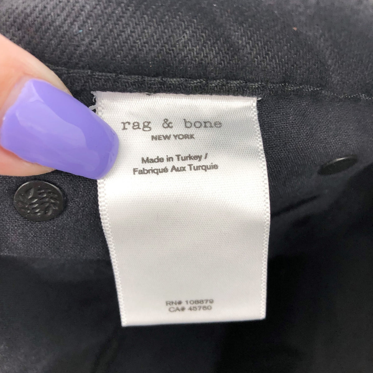 RAG & BONE Womens Alex High-Rise Straight-Leg Jeans Size 26 US 2 Black NWT