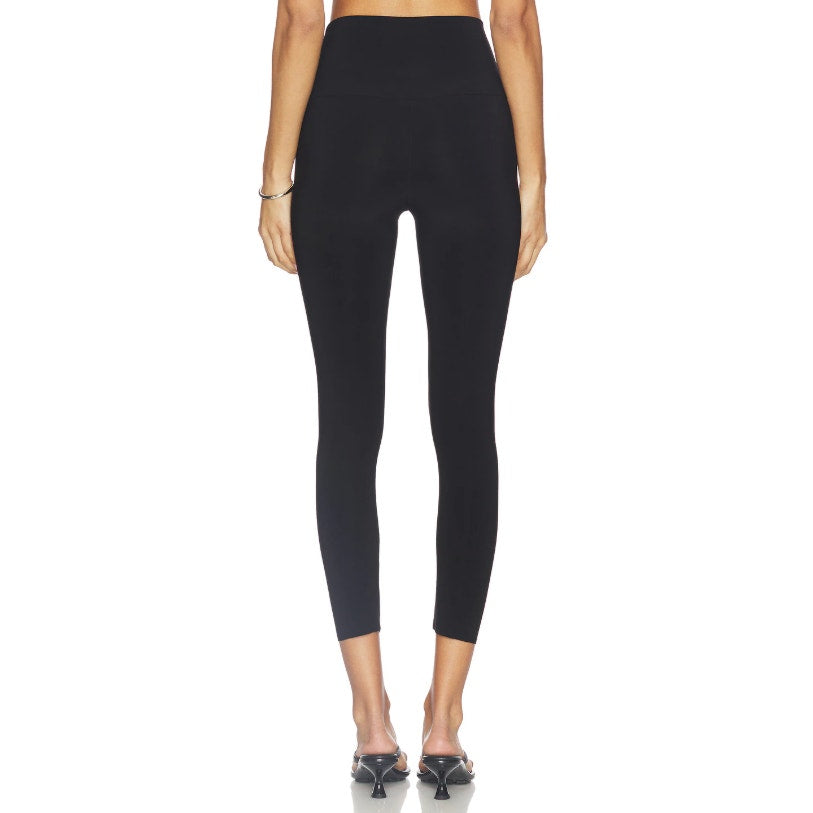 NORMA KAMALI Women's Lifestyle Cropped Leggings Medium/34 Black Stretch NWOT
