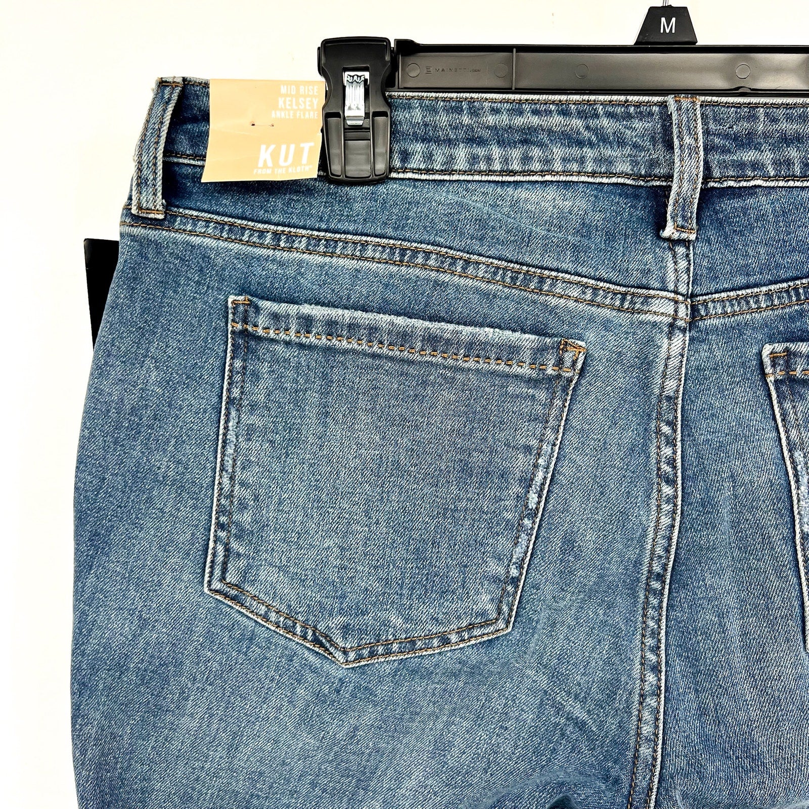 KUT FROM THE KLOTH Women's Kelsey Flare Ankle Jeans Size 12 Blue Mid Rise NWT