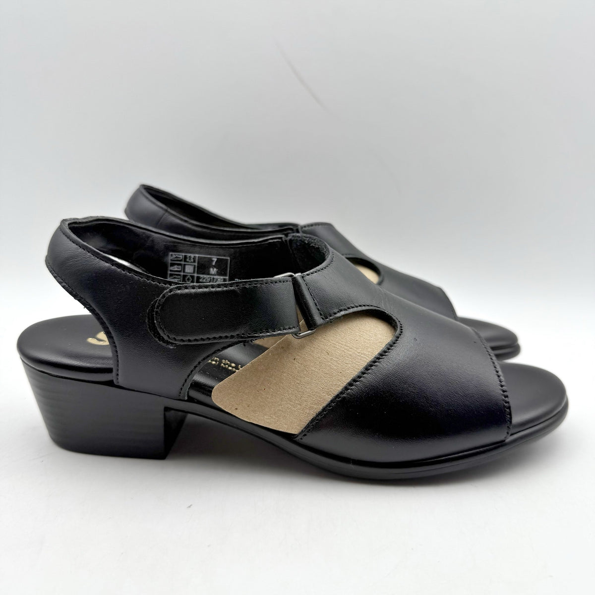 SAS Womens Suntimer Heeled Sandals Size 7 M EU 37.5 Black Leather NIB